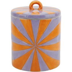 Deco Jar -Swirl - Dolomite - Orange/Lilac - 11x11x14,5cm