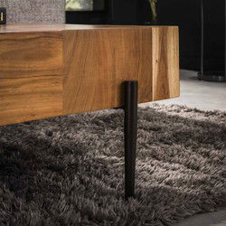 Salontafel Vierkant 90x90cm - Naturel Acaciahout - Blocks