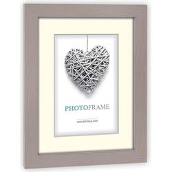 Houten fotolijst beige geschikt voor een foto van 10 x 15 cm of 15 x 20 cm - Fotolijsten