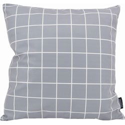 Sierkussen Vierkantjes Grijs/Wit | 45 x 45 cm | Katoen/Polyester