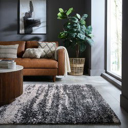 Hoogpolig Vloerkleed Dune Ombre - Grijs - 200x290 cm