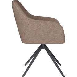 Housecraft Living Otis Eetkamerstoel Draaibaar Metaal Taupe
