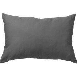 Dutch Decor SANTORINI - Sierkussen voor buiten 40x60 cm - waterafstotend en uv-bestendig - Charcoal Gray - antraciet - Dutch Decor