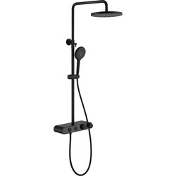 Luzzo® Dirillo Regendouche Thermostaat met Planchet - Mat Zwart