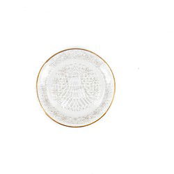 Plate - Glass - Clear/Gold - 21cm