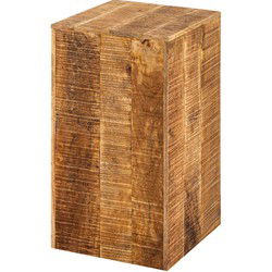 SVJ Zuil Rechthoekig - 27 x 27 x 50 cm - Hout - Bruin