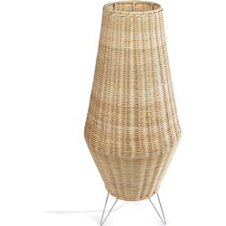 Kave Home - Tafellamp Kamaria middelgroot rotan met natuurlijke finish