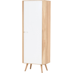 Ena cabinet houten opbergkast whitewash - 60 x 170 cm