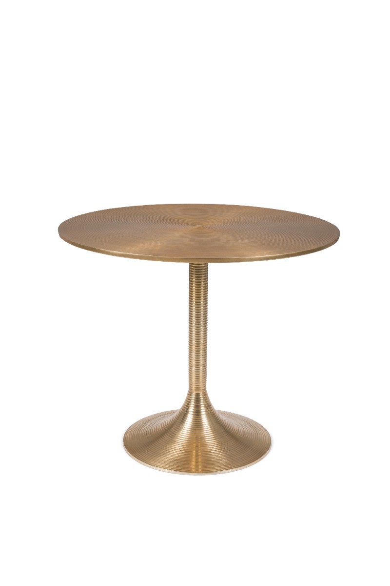 BOLD MONKEY Hypnotising Round Dining Table Gold - 