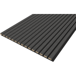 Akupanel - Akoestische Wandpaneel - Eiken Zwart - 3-zijdig Gefineerd - Lattenwand - 270 x 60 cm