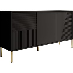 Meubella Dressoir Davey - Zwart - 160 cm