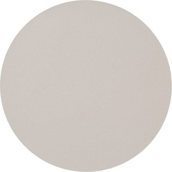 Zeller Placemats - lederlook - taupe - rond - 38 cm - tafel dekken - onderleggers - Placemats