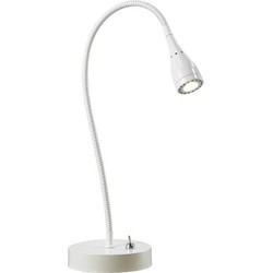 Bureaulamp LED wit-zwart-groen-chroom flexibel 390mm H