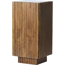Light&living Zuil 30x30x60 cm GATURA hout donker bruin+glas bruin