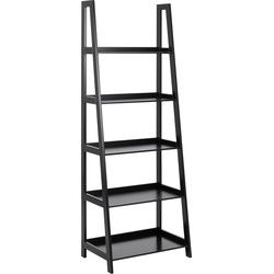 Boekenkast - Zwart - 63x40x180cm - Zoster