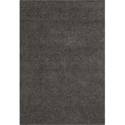 Safavieh Shaggy Indoor Woven Area Rug, Athens Shag Collection, SGA119, in Dark Grey, 155 X 229 cm