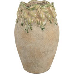 Clayre & Eef Bloempot Beige Terracotta Olijven