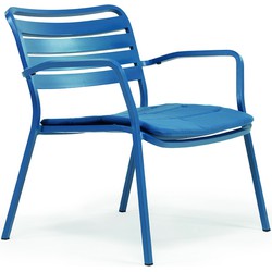 Ethimo Lounge Chair Ocean - Fauteuil Voor Tuin En Terras - Iris Blue-Zitkussen Blue