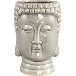 PTMD Nex Bloempot - 16,5 x 16,5 x 24,5 cm  - Keramiek - Grijs