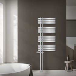 Badkamer radiator middenaansluiting 500x1000 mm chroom met onderaansluitset LuxeBath