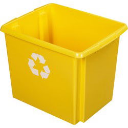 Sunware Opslagbox - kunststof - 45 L - geel - 45 x 36 x 36 cm - Opbergbox
