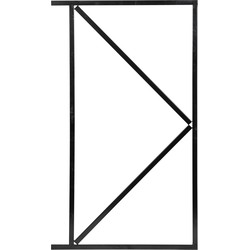 IJzeren deurframe 155x90 cm zwart Tuindeco