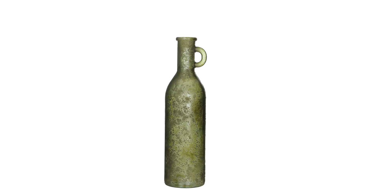 Mica Decorations rioja glazen fles groen maat in cm: 50 x 15 - GROEN