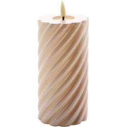 Mansion atmosphere swirl led kaars champagne 15x7,5cm