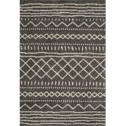 Safavieh Shaggy Indoor Woven Area Rug, Arizona Shag Collection, ASG741, in Brown & Ivory, 201 X 279 cm