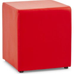 CUBE Poef 41x41x41 cm Rood