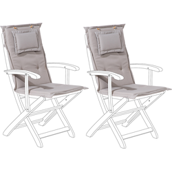 MAUI - Zitkussen set van 2 - Taupe - 40 x 54 cm  - Polyester