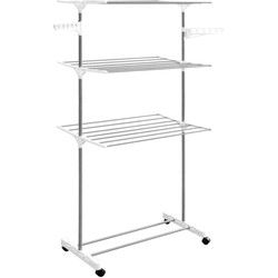 4goodz Droogrek 16 mtr Droogruimte 80x60x165 cm - Wit  - 3 niveaus