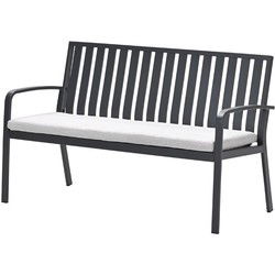 Pisa parkbank - aluminium - carbon black - valley sand