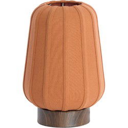 Light & Living - tafellamp - Bibury - oranje - textiel - nachtkastlamp - E27 - 1894694