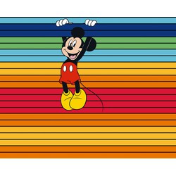Komar fotobehang Mickey Mouse oranje, rood en blauw - 3 x 2,50 m - 612766