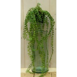 Kunsthangplantje groen met kleine bladeren in hangpotje 40 cm - Warentuin Mix