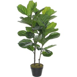 Ficus Lyrata Kunstplant - H100 x Ø60 cm - Groen