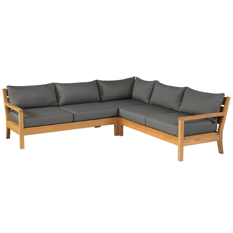 Exotan St. Peter Loungeset Tuin - Teak - Grijs - 80x238x238 - 