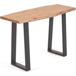 Kave Home - Consoletafel Alaia van massief acaciahout met een natuurlijke afwerking 115 x 40 cm