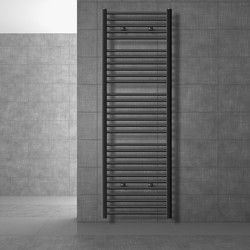 Badkamerradiator Sahara 600x1800 mm antraciet recht met zijaansluiting LuxeBath