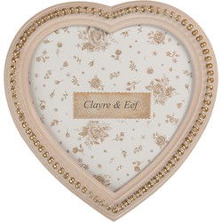 Clayre & Eef Fotolijst 13x13 cm Roze Kunststof