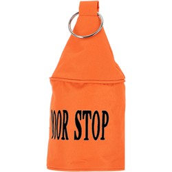 Esschert deurstopper Neon - 2,5 kg - canvas - oranje - 13 x 13 x 28.5 cm - Deurstoppers