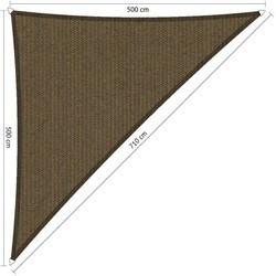 Shadow Comfort 90 graden driehoek 5x5x7,1m Japanese Brown