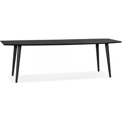 CROKUS uitschuifbare eettafel 170-270x100x75 cm Zwart