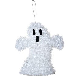 Clayre & Eef Halloween decoratie Spook 15x3x16 cm Wit Kunststof