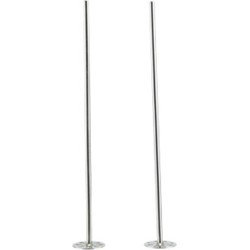 2x stuks Cocktailstampers/roerstaafjes RVS 21 cm - Herbruikbare cocktailroerders - Cocktailprikkers