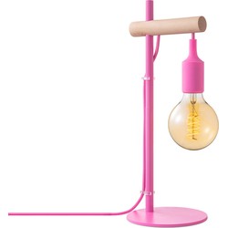 Home sweet home tafellamp Fiber - roze