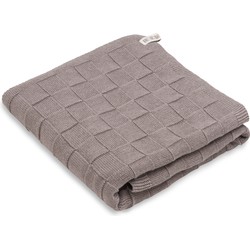 Knit Factory Gebreide Badhanddoek Ivy - Taupe - 70x140 cm - Katoen