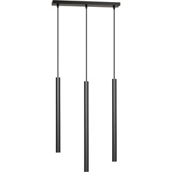 minimalistische hanglamp Longo Zwart 3-lichts