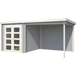 Outdoor life blokhut Helena platinum grey-wit, 472 x 230 cm